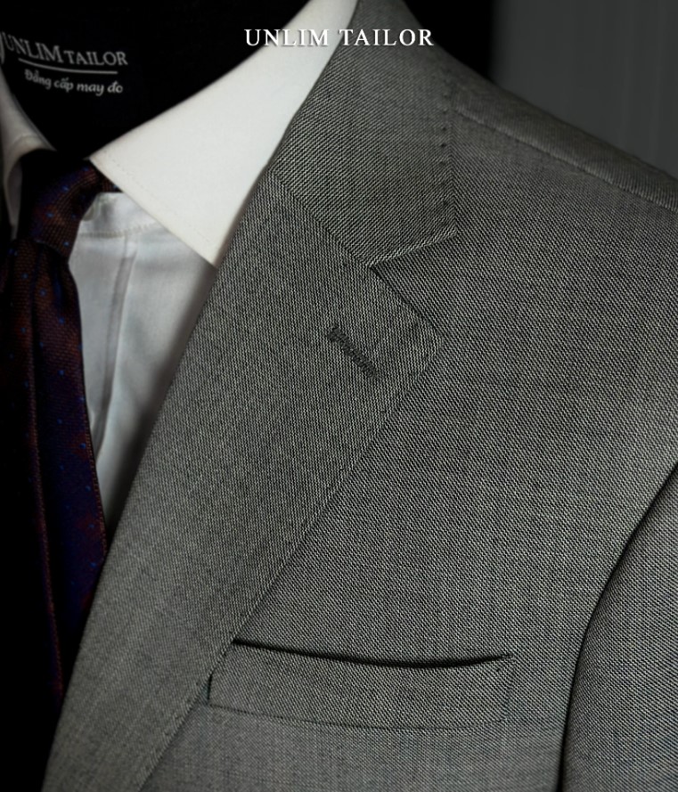 Blazer Xám Sáng Cổ K Vân Sóng - detail images
